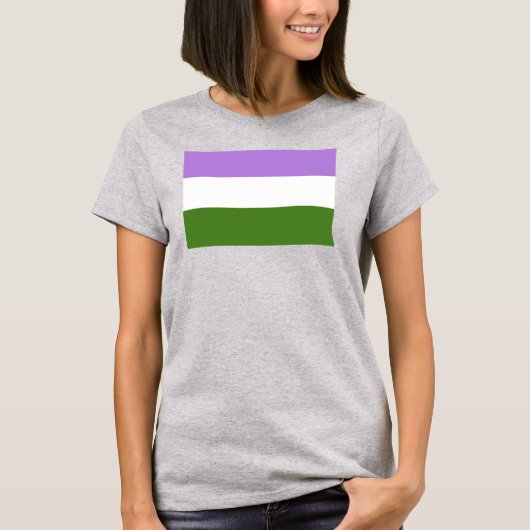 ジェンダー・クイア・プライド・フラッグ Tシャツ (正面)
