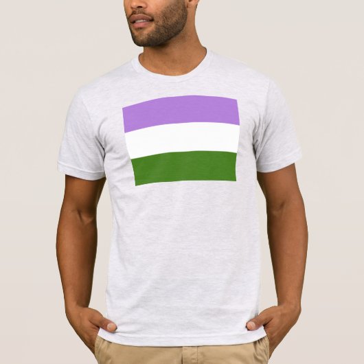 ジェンダー・クイア・プライド・フラッグ Tシャツ (正面)