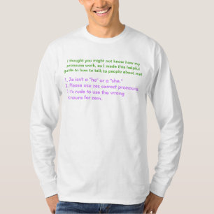 ジェンダー・ニュートラル・プロナウンズ・テンプレート Tシャツ