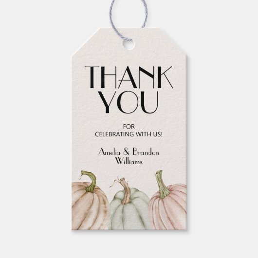 ジェンダー ニュートラル ベビーシャワー プチギフト かぼちゃ ギフトタグ (正面)