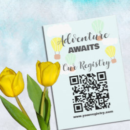 ジェンダー ニュートラル ベビー シャワー ホットエアバルーン エンクロージャーカード