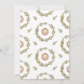 ジェンダー ニュートラル | ボヘミアンベイビーシャワービンゴ 招待状 (裏面)