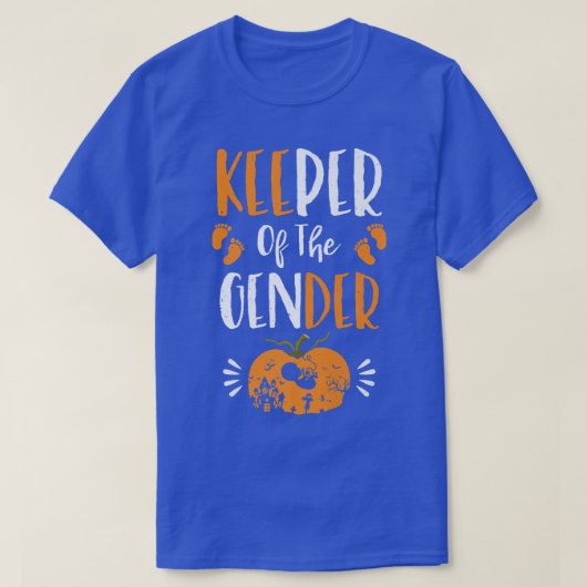 ジェンダー・ハロウィーンの妊娠衣装Rのキーパー Tシャツ (デザイン正面)