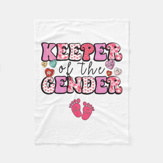 ジェンダー・バレンタイン・デーの管理人Bを明らかにする フリースブランケット (正面)