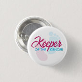 ジェンダー・フットプリント・ベビーシャワーのキーパー 缶バッジ (正面&裏面)