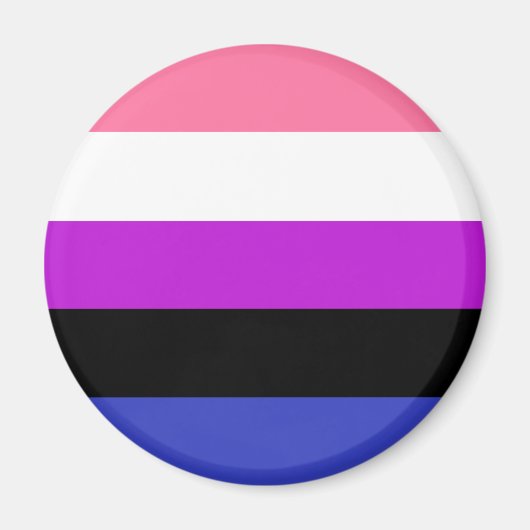 ジェンダー・フルイド Pride フラグ LGBT マグネット (正面)
