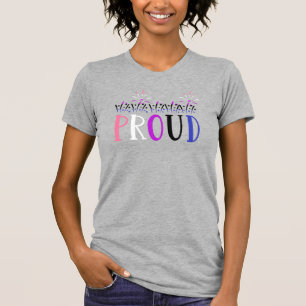 ジェンダー・フルイド PROUD 花火 LGBTQ Tシャツ