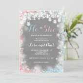 ジェンダー·リビール少し雪片が近づいている 招待状 (スタンド正面)