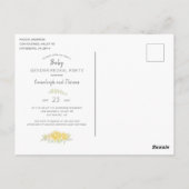 ジェンダー・リビール・シャワーのテディベア・ポストカード ポストカード (裏面)