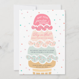 ジェンダー·リビール-スクープ·アイス·クリーム·パーティー 招待状