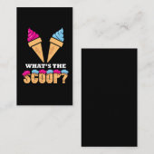 ジェンダー·リビール·パーティー-アイスクリームスクープって何？ 名刺 (正面/裏面)