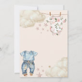 ジェンダー・リビール・パーティー　衣類ライン　招待状 招待状 (裏面)