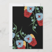 ジェンダー・リビール・フィエスタ メキシカン・フローラル 招待状 (裏面)