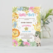 ジェンダー・リベール・サファリ ジャングル・アニマル トロピカル 招待状 (スタンド正面)