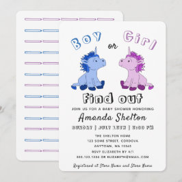 ジェンダー リベール ユニコーン ベビー シャワー 招待状カード 招待状