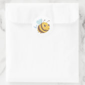 ジェンダーReveal Bee Vote Boy Round Sticker ラウンドシール (バッグ)