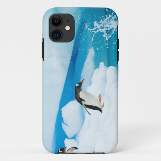 ジェンツーペンギン Pygoscelis Papua 飛び込み Case-Mate iPhoneケース (裏面)
