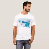 ジェンツーペンギン Pygoscelis Papua 飛び込み Tシャツ (正面フル)