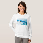 ジェンツーペンギン Pygoscelis Papua 飛び込み Tシャツ (正面フル)