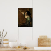 ジェンティレスキ - 絵画の寓意としての自画像 ポスター (キッチン)