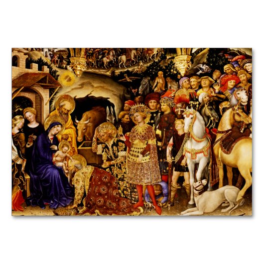 ジェンティーレ・ダ・ファブリアーノによる「東方三博士の礼拝」 テーブルナンバー (正面)