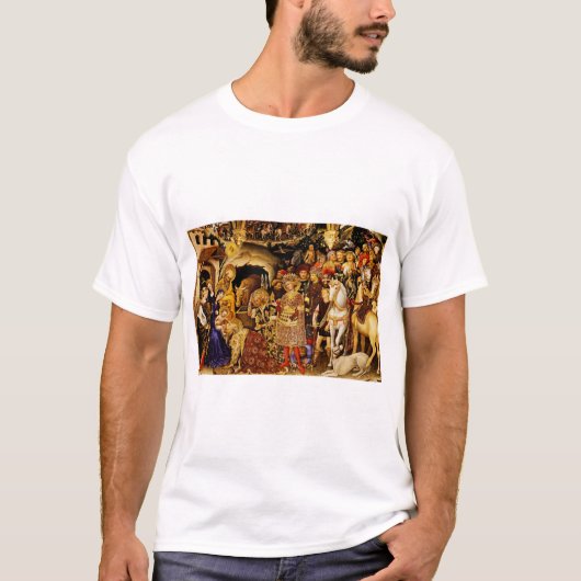 ジェンティーレ・ダ・ファブリアーノによる「東方三博士の礼拝」 Tシャツ (正面)