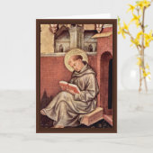 ジェンティーレ・ダ・ファブリアーノ著セントトーマスアクィナス カード (黄色い花)