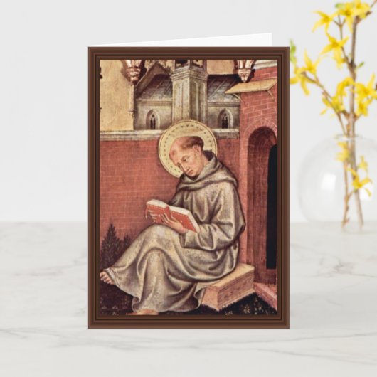 ジェンティーレ・ダ・ファブリアーノ著セントトーマスアクィナス カード (黄色い花)
