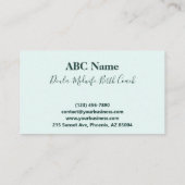 ジェントルステップズドゥラ&誕生コーチ 名刺 (裏面)