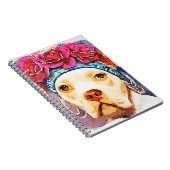 ジェントルソウルピットブルペットポートレートウォーターカラーアート ノートブック (右側)