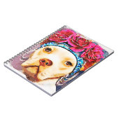 ジェントルソウルピットブルペットポートレートウォーターカラーアート ノートブック (左側)