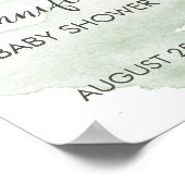 ジェントルベージュウッドランドベアベビーウェルカム ポスター (角)