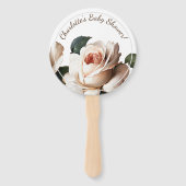 ジェントルベージュバラガールベビーシャワー ハンドファン (正面)