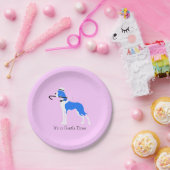 ジェントルマントルグレートダネサーイラストレーション ペーパープレート (パーティー)