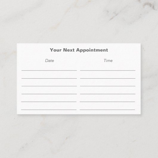 ジェントンズヘアードレスズアポイントメントカード 名刺 (裏面)