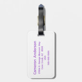 ジェンドルケパーソナライズされたア国旗 ラゲッジタグ (裏面縦)