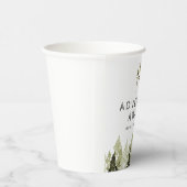 ジェンナ ラスティック ウォーターカラー 松の木 ブライダルシャワー 紙コップ (右)