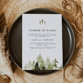 ジェンナ ラスティック ウォーターカラー 結婚式 計画変更のお知らせ 招待状