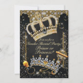 ジェン王室のダーリビールシャワープリンスまたはプリンセス 招待状 (裏面)