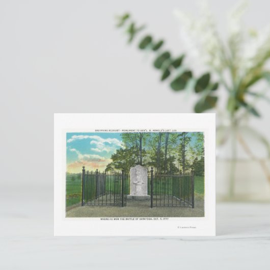 ジェン・ベネディクト・アーノルド離れの脚記念碑 ポストカード (スタンド正面)