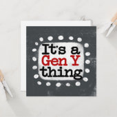 ジェンYのグリーティングカード カード (正面/裏面インサイチュ)