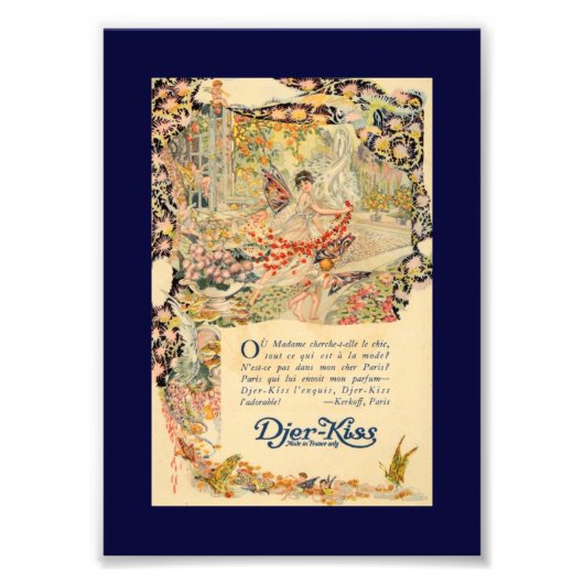 ジェーキスフランスの香水ラベル フォトプリント            (正面)