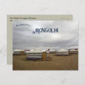 ジェーキャンプドルノゴヴィ県モンゴル ポストカード (正面/裏面)