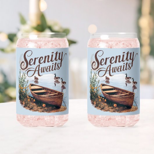 ジェーゼとワイルドフラワーと穏やかな湖ボート ガラス缶 (インサイチュ (ウェディング))