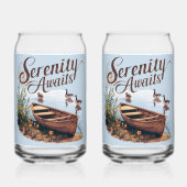 ジェーゼとワイルドフラワーと穏やかな湖ボート ガラス缶 (裏面)