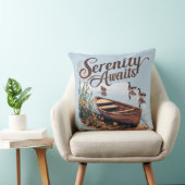 ジェーゼとワイルドフラワーと穏やかな湖ボート クッション (椅子)