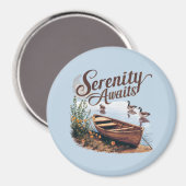 ジェーゼとワイルドフラワーと穏やかな湖ボート マグネット (正面/裏面)