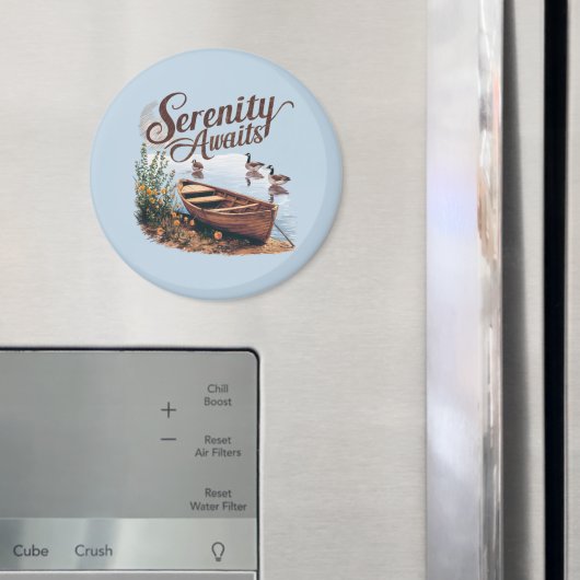 ジェーゼとワイルドフラワーと穏やかな湖ボート マグネット (インサイチュ (冷蔵庫))