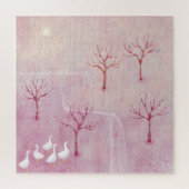 ジェーゼ・ランドスケープ付きピンクの絵を描果樹園 ジグソーパズル (縦)