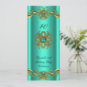 ジェードグエレガントリーンジュエル金ゴールド誕生日パーティー 招待状 (スタンド正面)